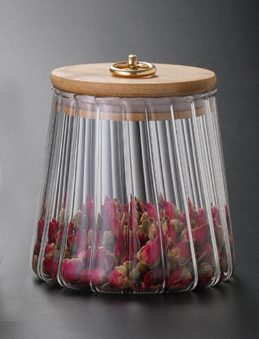 بانکه شیشه ای در بامبو مدل خمره ای