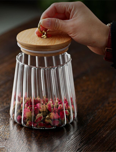 بانکه شیشه ای در بامبو مدل خمره ای