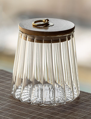 بانکه شیشه ای در بامبو مدل خمره ای