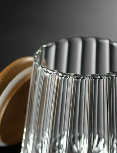 بانکه شیشه ای در بامبو مدل خمره ای