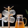 پارچ پیرکس دسته رنگی درب بامبو