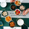 مزه خوری سرامیک با استند طلایی
