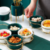 مزه خوری سرامیک با استند طلایی