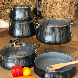سرویس قابلمه 9 پارچه بریونی طرح ماربل MARBLE Brioni