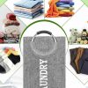 باکس لباس برزنتی دسته فلزی laundry