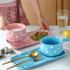 ست تابه و سینی صبحانه خوری سرامیکی طرح خالدار