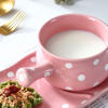 ست تابه و سینی صبحانه خوری سرامیکی طرح خالدار