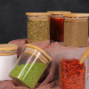 جا ادویه شیشه ای مربعی