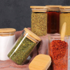جا ادویه شیشه ای مربعی