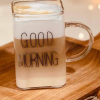 ماگ دسته دار مربعی پیرکس طرح گود مرنینگ