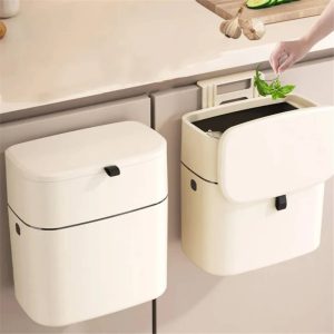 سطل زباله دوکاره دیواری و کابینتی