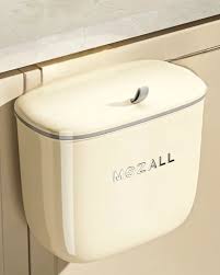 سطل زباله کابینتی درب تاشو رنگ کرم MOZALL