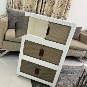 کمد / کابینت تاشو ۳ طبقه مدل درب کرکره‌ای